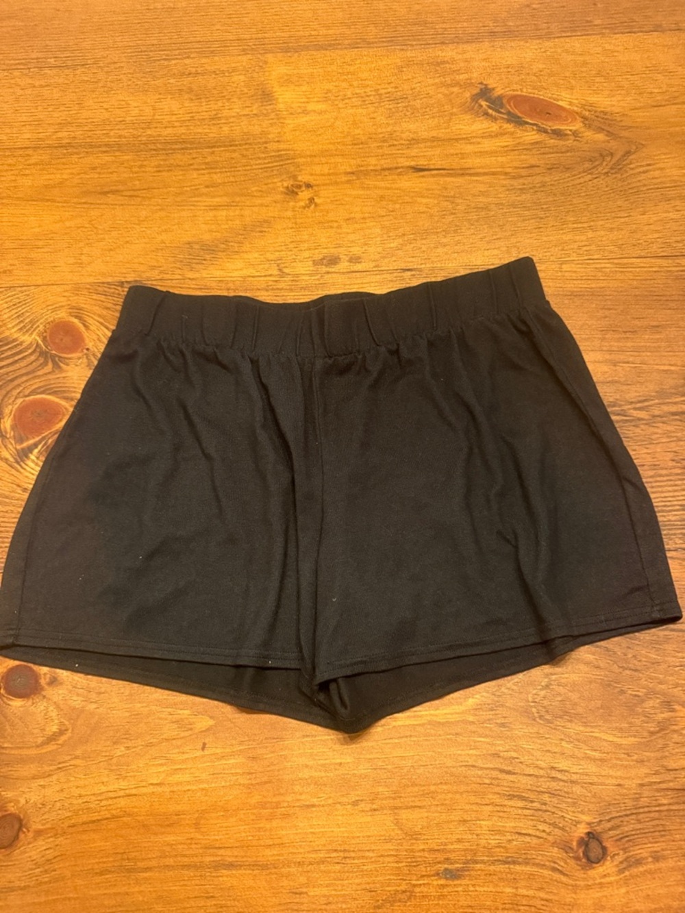 Maurices Black Athletic Knit Shorts with Elastic Waist